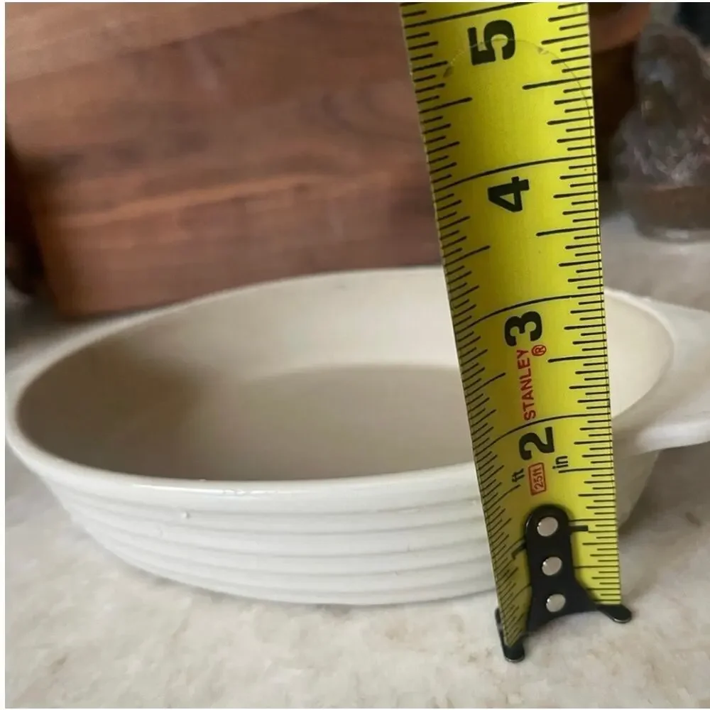 Pampered Chef small Cream Oval Baking Dish